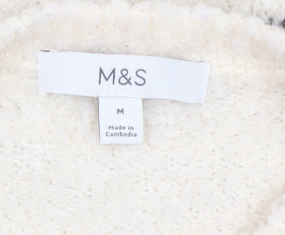 Marks and Spencer Women's Ivory Fair Isle Knit Jumper M
