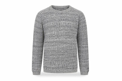 River Island Men's Grey Waffle Knit Crew Neck Jumper Size S