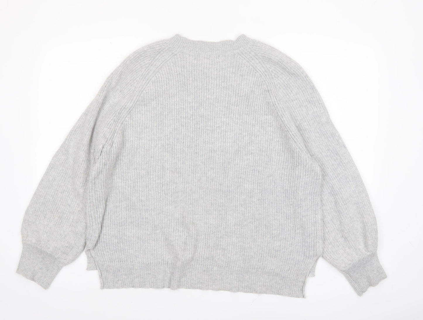 Marks and Spencer Womens Grey Alpaca Knit Pullover Jumper XL