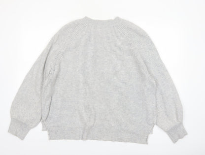 Marks and Spencer Womens Grey Alpaca Knit Pullover Jumper XL