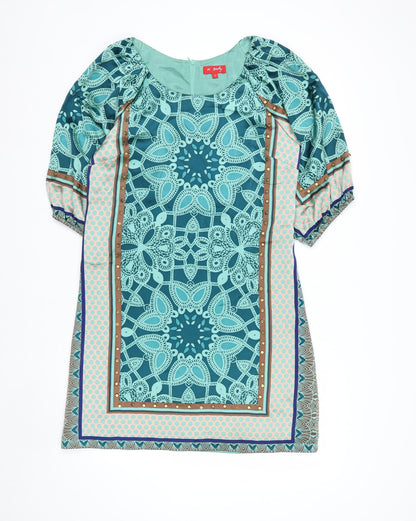 Derhy Women’s Multicoloured Silk Shift Dress Size S