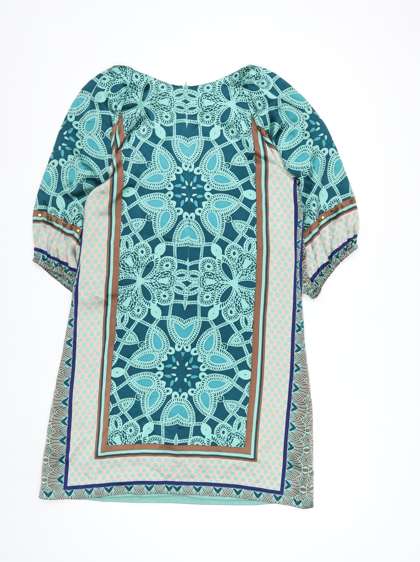 Derhy Women’s Multicoloured Silk Shift Dress Size S