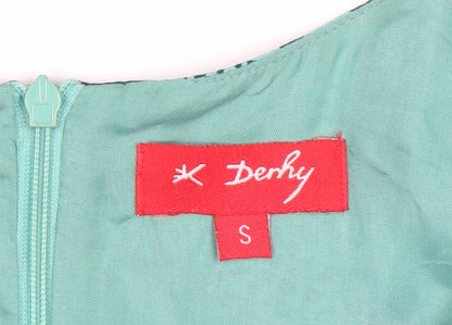 Derhy Women’s Multicoloured Silk Shift Dress Size S