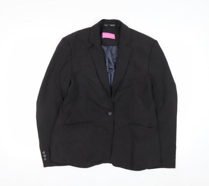 Brook Taverner Women's Black Single-Breasted Suit Jacket Size 14R