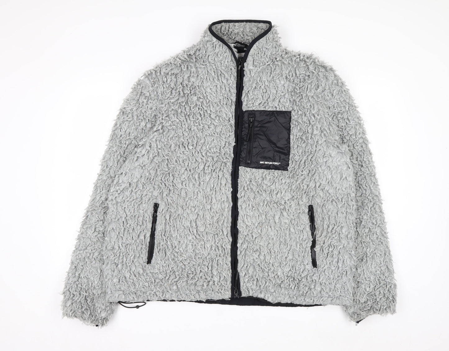 MKI Miyuki Zoku Men’s Grey Full Zip Fleece Sweatshirt Size L