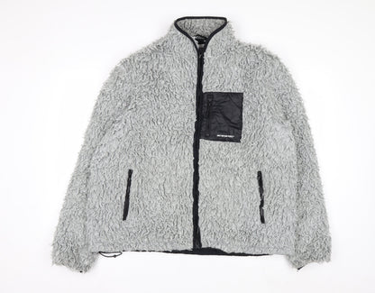 MKI Miyuki Zoku Men’s Grey Full Zip Fleece Sweatshirt Size L