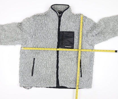 MKI Miyuki Zoku Men’s Grey Full Zip Fleece Sweatshirt Size L