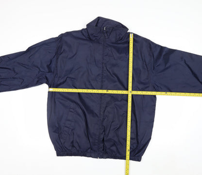 Michael Austin Men's Blue M Windbreaker Nylon Full Zip Jacket