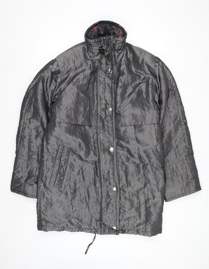Be In The Current Seen Men's Grey Mid-Length Parka Jacket Size S
