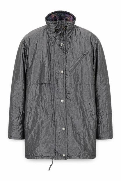 Be In The Current Seen Men's Grey Mid-Length Parka Jacket Size S
