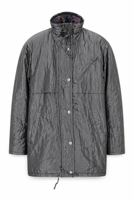 Be In The Current Seen Men's Grey Mid-Length Parka Jacket Size S