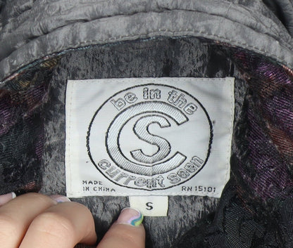 Be In The Current Seen Men's Grey Mid-Length Parka Jacket Size S