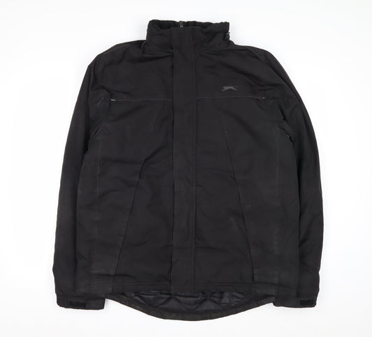 Slazenger Men's Black Medium Puffer Jacket Winter Coat
