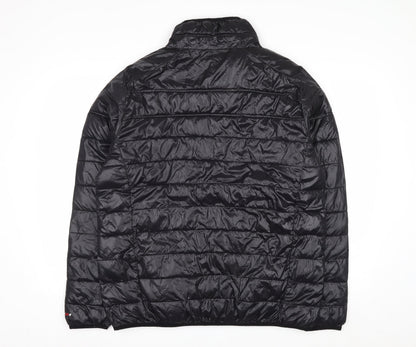 EXIT59 Men's Black Puffer Jacket L Lightweight Full Zip Winter Coat