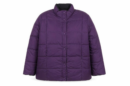 Lands' End Womens Purple Down Puffer Jacket Size 12 Regular Winter Coat