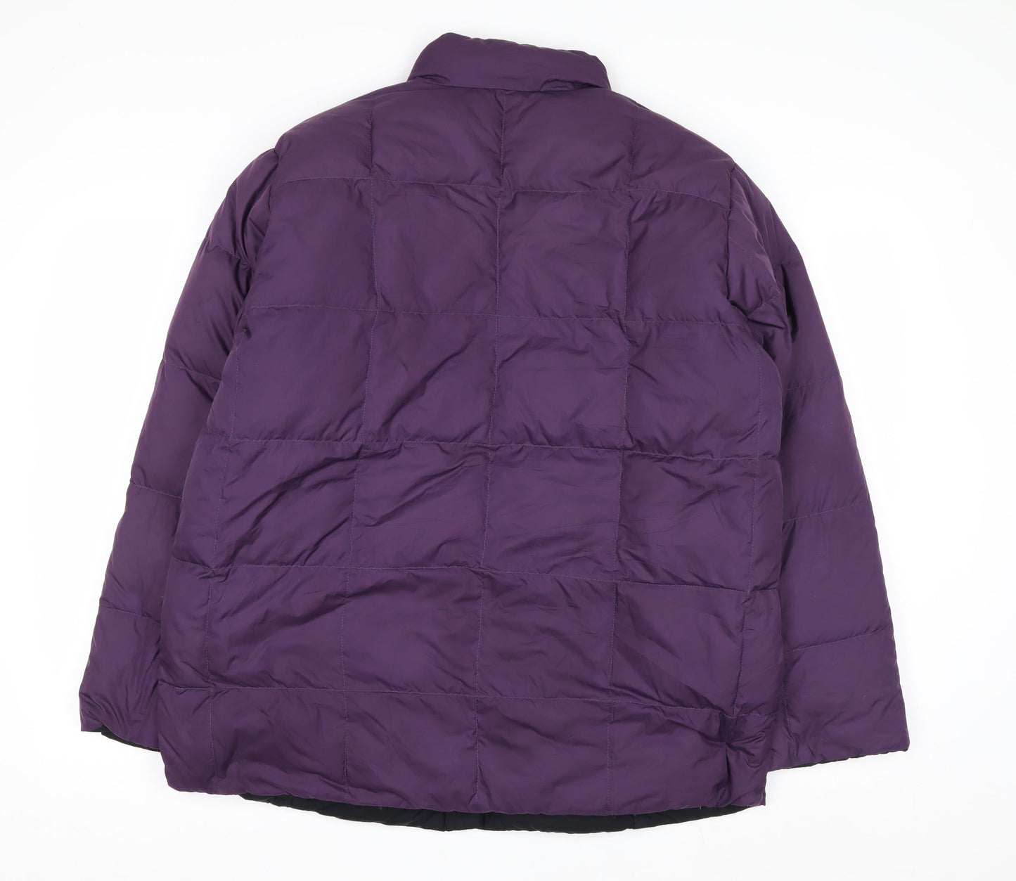 Lands' End Womens Purple Down Puffer Jacket Size 12 Regular Winter Coat