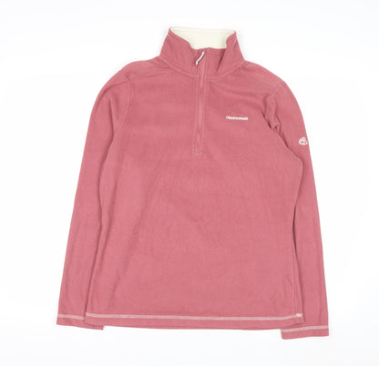 Craghoppers Women Pink 1/2 Zip Fleece Sweatshirt UK 12
