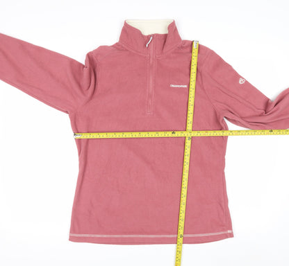 Craghoppers Women Pink 1/2 Zip Fleece Sweatshirt UK 12