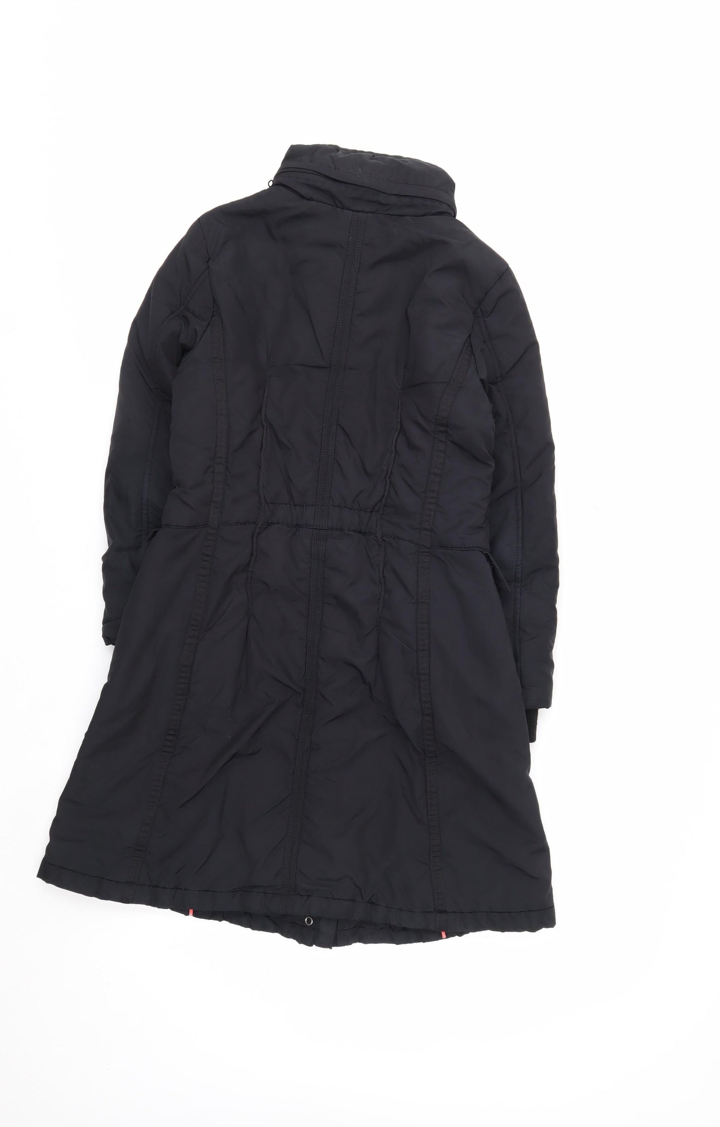 DKNY Women's Black Long Puffer Coat Size 10 Insulated Winter Jacket