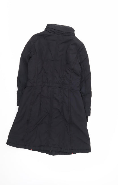 DKNY Women's Black Long Puffer Coat Size 10 Insulated Winter Jacket