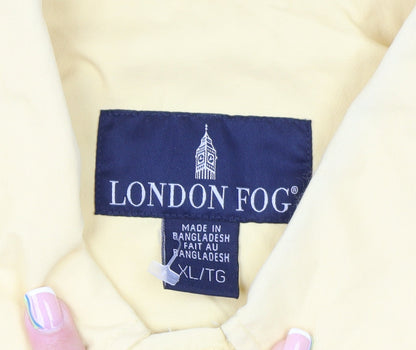London Fog Men's Beige XL Nylon Basic Jacket Lined Zip Casual Spring Coat