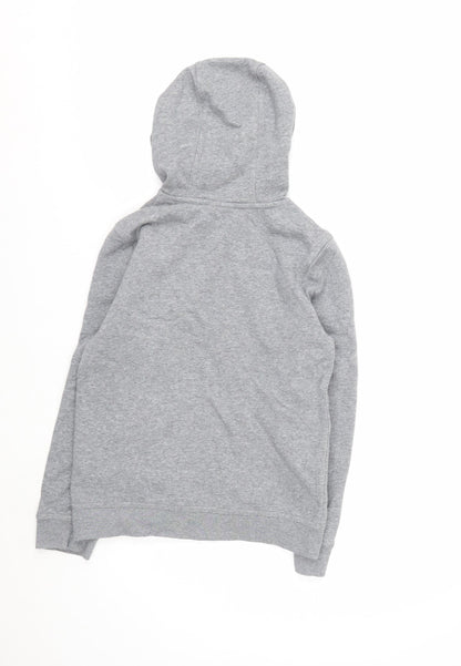 Nike Boys Grey Full Zip Hoodie Size 10-11 Years Standard Fit