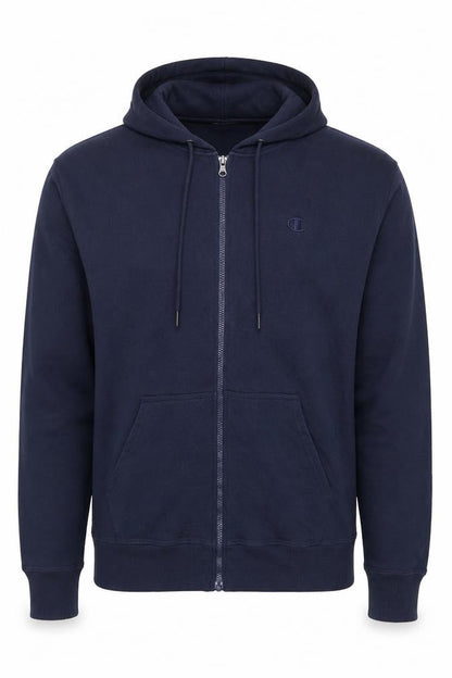 Champion Men's Blue Full Zip Hoodie Size L Sports Fleece