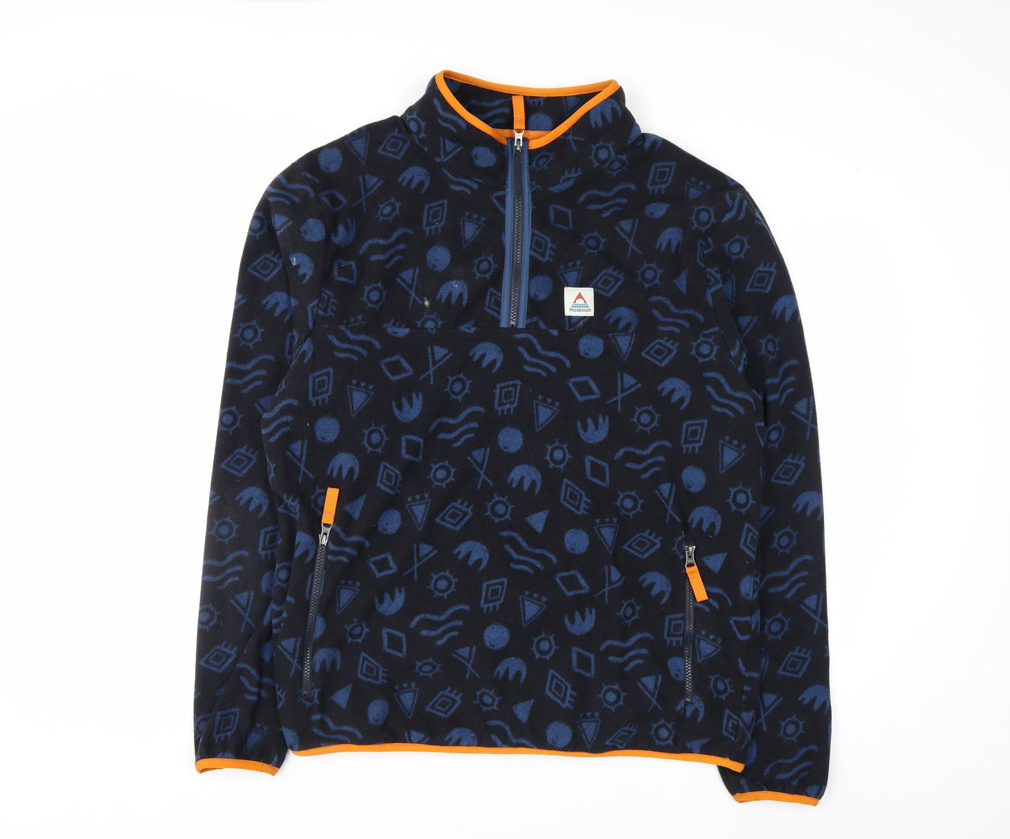 Passenger Men’s Blue Fleece Pullover Sweatshirt XL Outdoor Zip High Neck