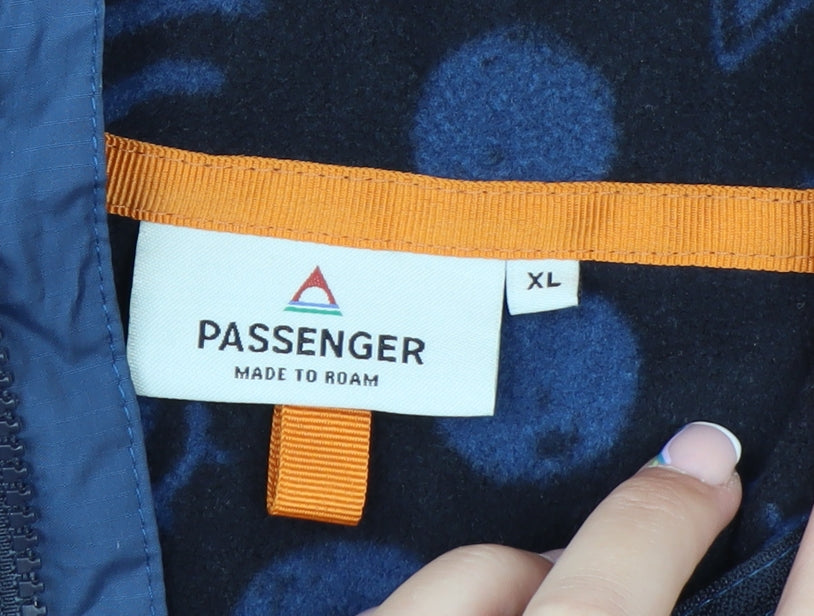 Passenger Men’s Blue Fleece Pullover Sweatshirt XL Outdoor Zip High Neck