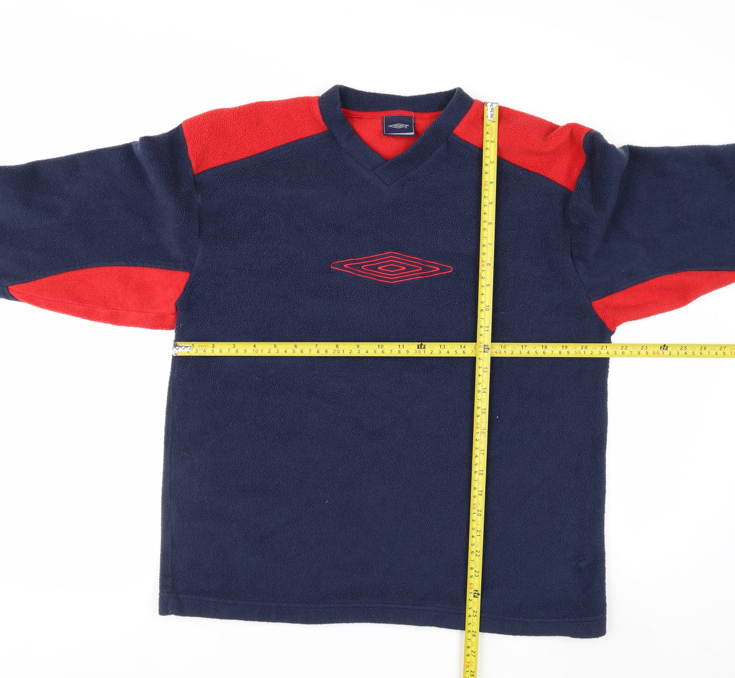 Umbro Men's Blue Red Fleece Pullover Sweatshirt Size M