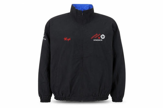 Superior Sportswear Men's Black Windbreaker Jacket L Embroidered Chrysler Windsor