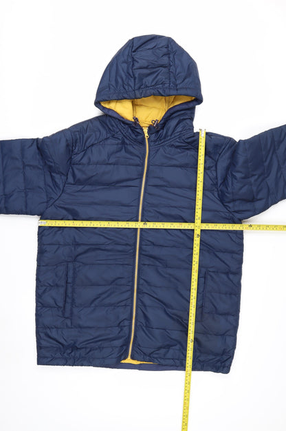 Mountain Ridge Men's Blue Hooded Puffer Jacket M Lined Winter Coat