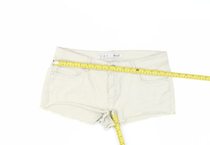 Denim Co Women’s Beige Hot Pants Size 10 Cotton Stretch Shorts