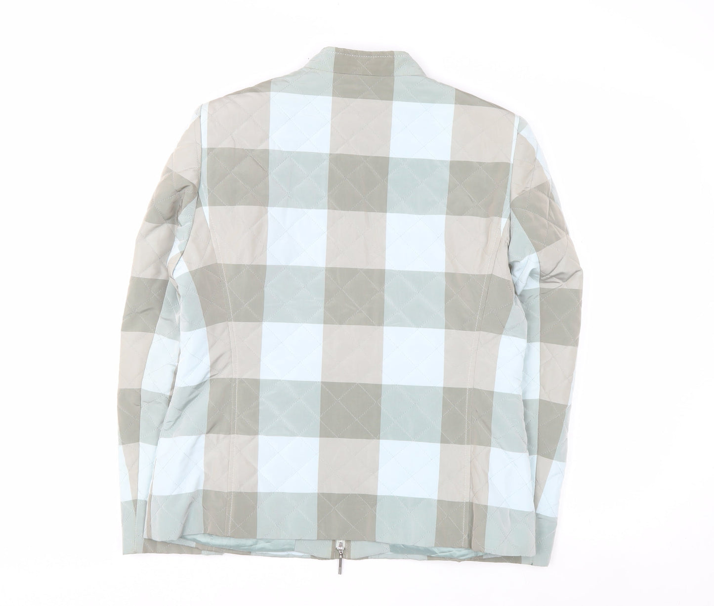 Basler Women's Green Check Quilted Zip Jacket Size 12