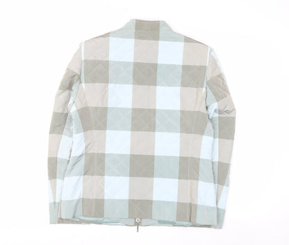 Basler Women's Green Check Quilted Zip Jacket Size 12