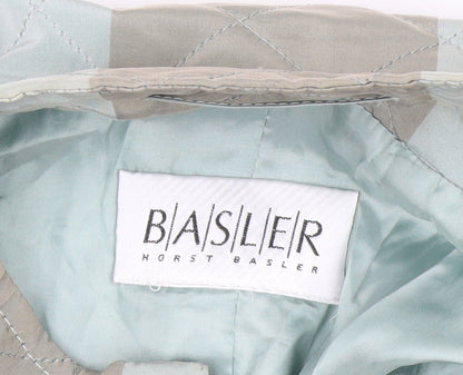 Basler Women's Green Check Quilted Zip Jacket Size 12