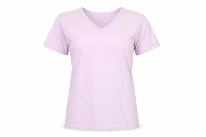 Diesel Womens Pink V-Neck Short Sleeve Cotton T-Shirt Size S