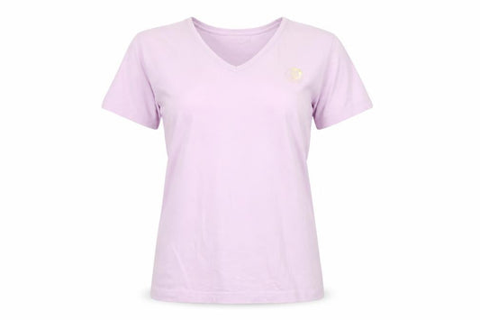 Diesel Womens Pink V-Neck Short Sleeve Cotton T-Shirt Size S