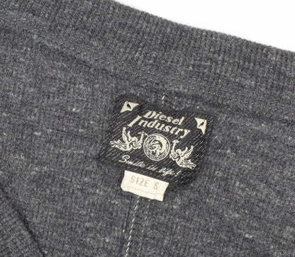 Diesel Women Grey V-Neck Knit Pullover Jumper Size S