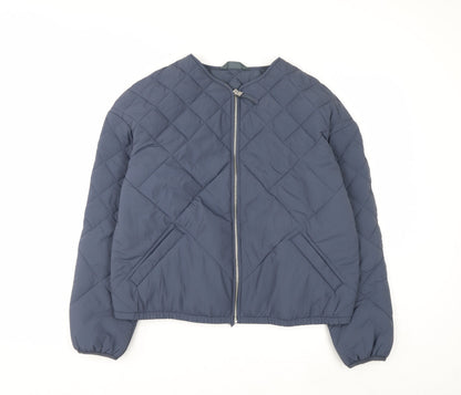 Marks and Spencer Women’s Blue Quilted Full Zip Lightweight Jacket Size 12
