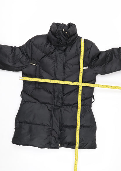 Just Cavalli Women's Black Puffer Jacket Size 12 Mid-Length Winter Coat