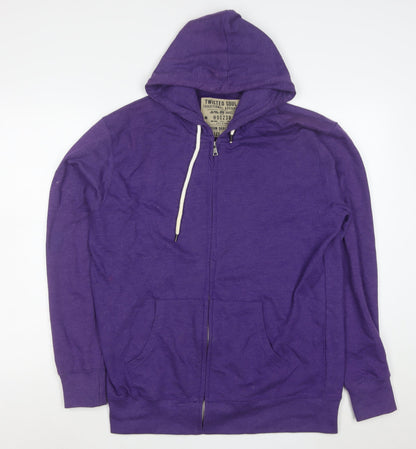 Twisted Soul Men's Purple Full Zip Hoodie Size L