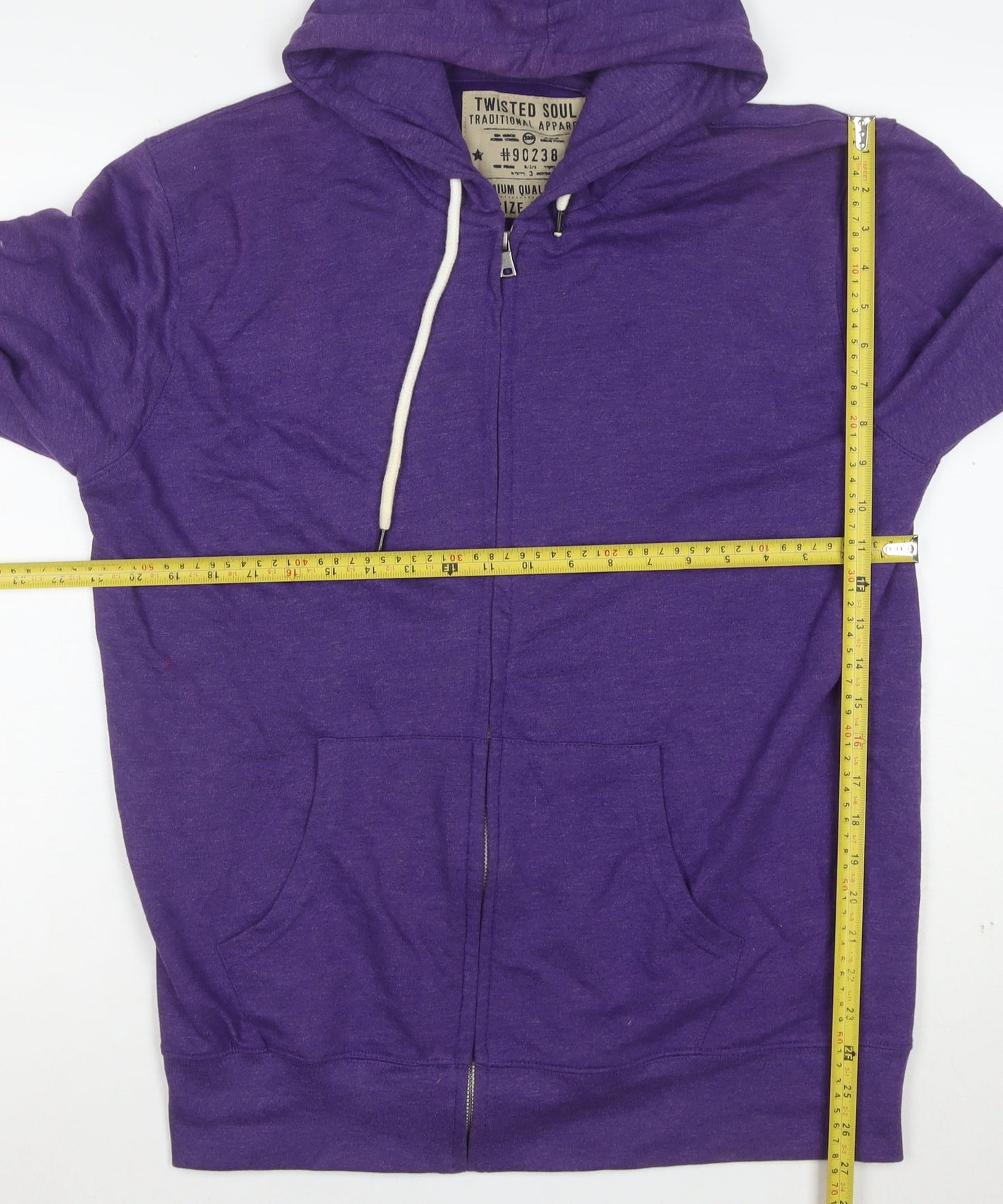 Twisted Soul Men's Purple Full Zip Hoodie Size L