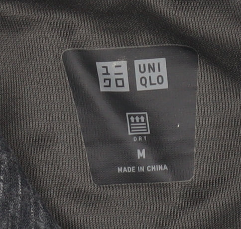 UNIQLO Men's Grey Full Zip Hoodie M Regular Fit Lightweight