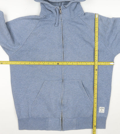 Carhartt Men's Blue Full Zip Hoodie L Cotton Blend Fleece