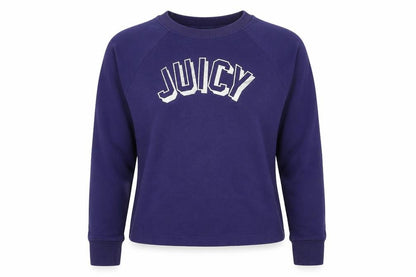 Juicy Couture Women's Blue Pullover Sweatshirt M Logo Casual