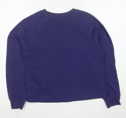 Juicy Couture Women's Blue Pullover Sweatshirt M Logo Casual