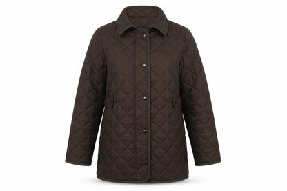 Bronte Women Brown Quilted Mid-Length Outdoor Jacket Size 10