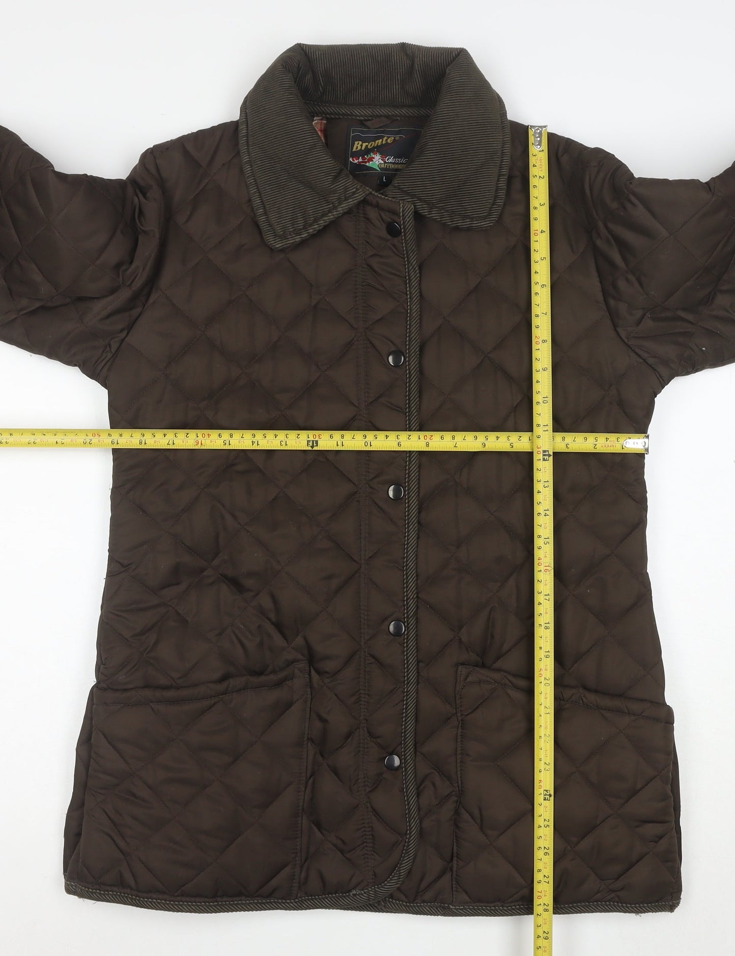 Bronte Women Brown Quilted Mid-Length Outdoor Jacket Size 10