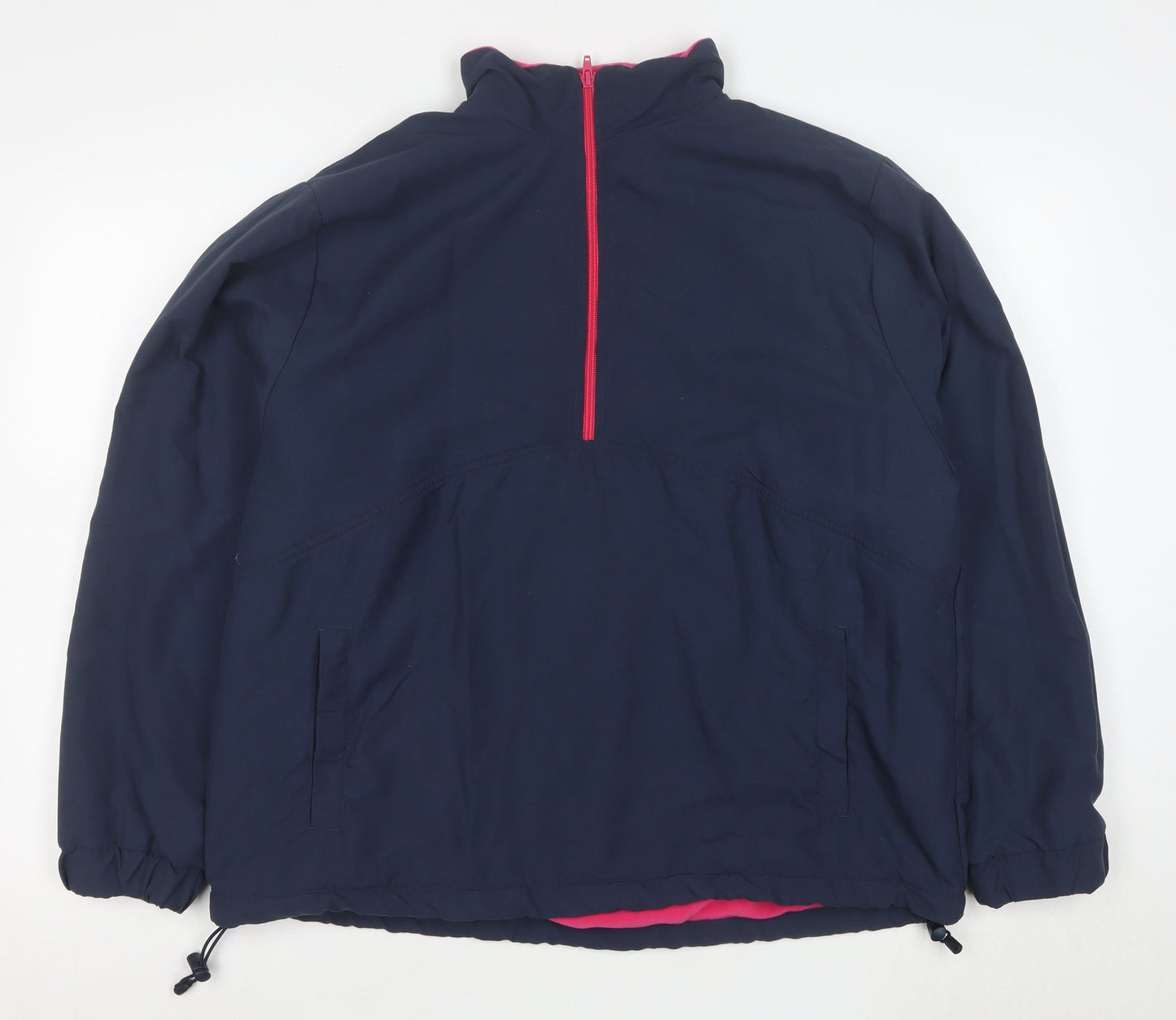 One Up Golf Women's Blue L 1/2 Zip Lined Anorak Jacket